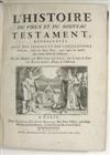 BIBLE ILLUSTRATIONS. Fontaine, Nicolas, Sieur de Royaumont. L''Histoire du Vieux et du Nouveau Testament. 1752
